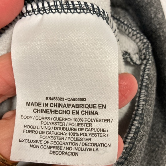 Nike drifit grey scuba hooded sweatshirt with light blue black swish medium - Picture 9 of 9